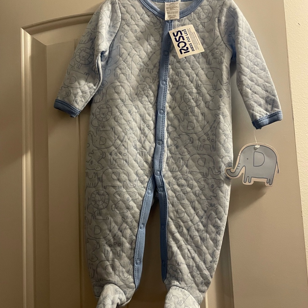 Blue Quilted Kids One Piece